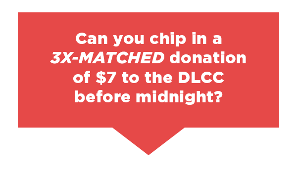 Can you chip in a THREE-TIMES MATCHED donation before midnight?