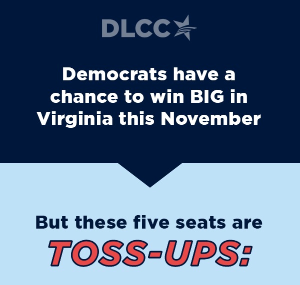 Democrats have a chance to win BIG in Virginia this November. But these five seats are TOSS-UPs: