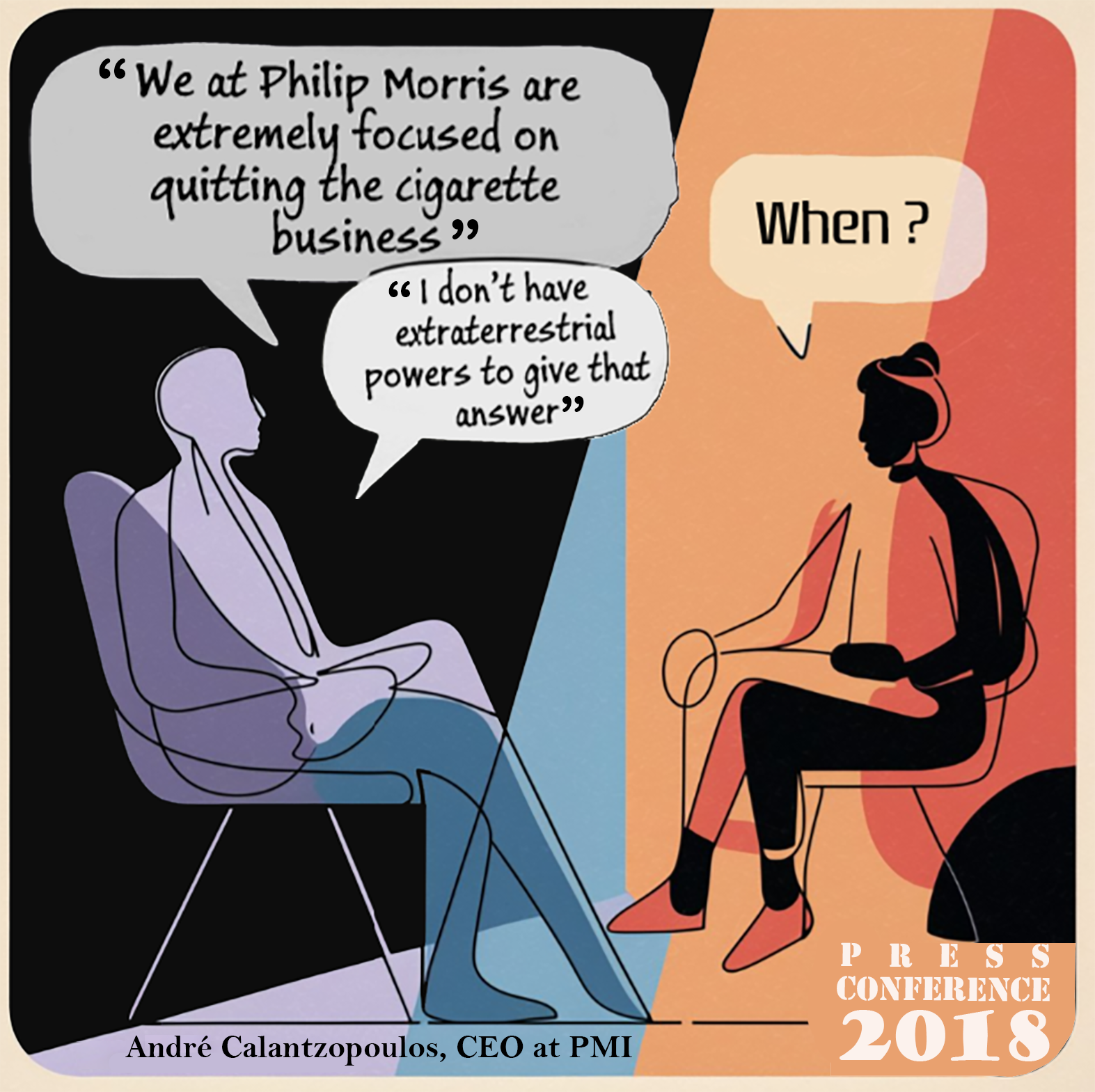 Graphic exposing Philip Morris International's lies