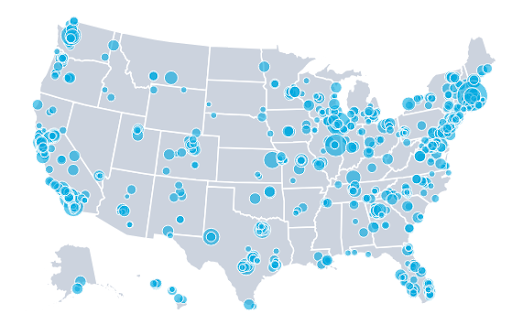 ActBlue Map.