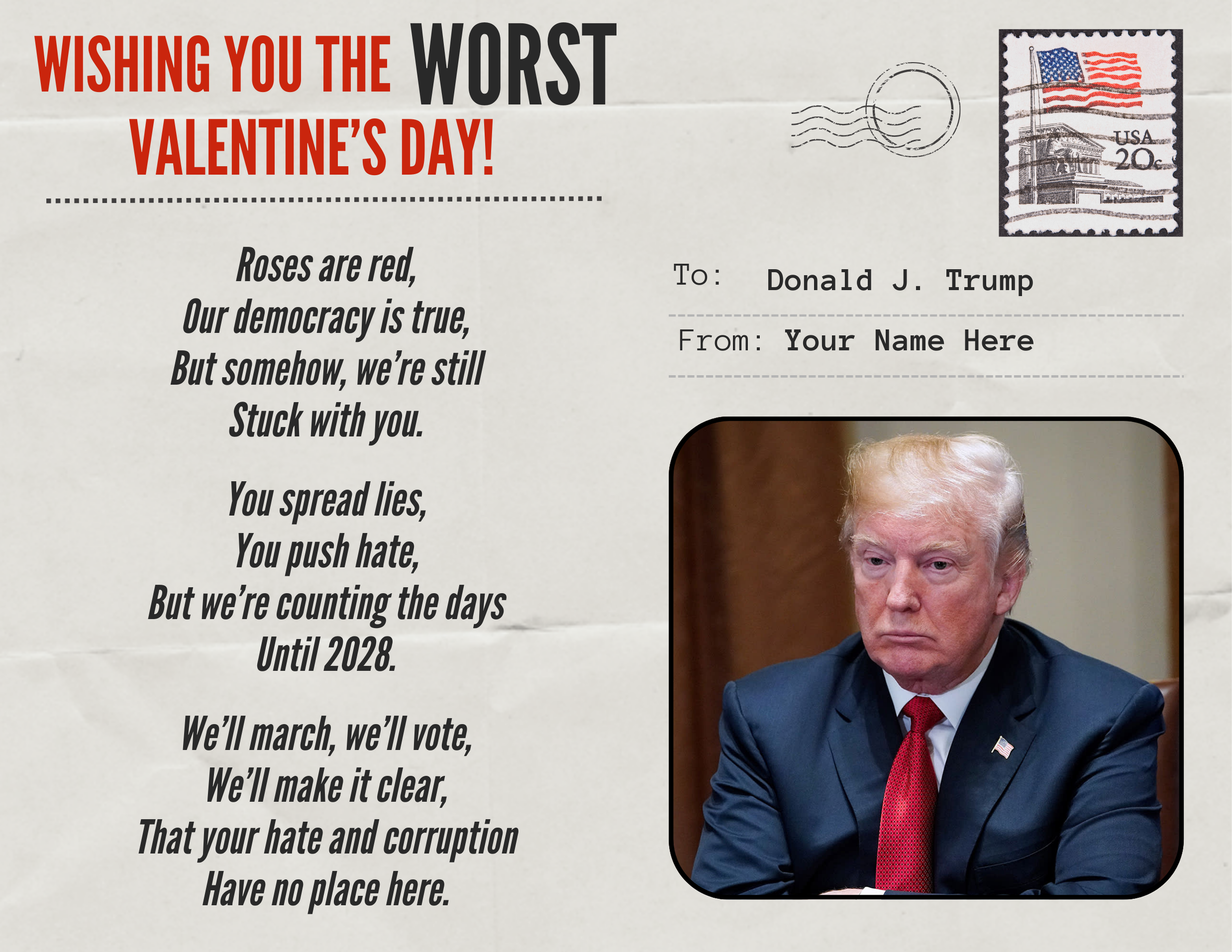 Wishing you the WORST Valentine's Day