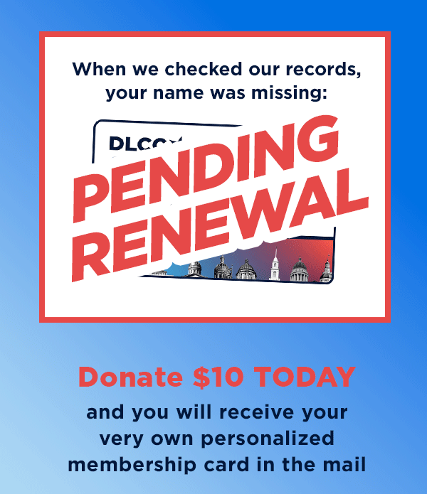 When we checked our records, your name was missing. Donate $10 today and you will receive your very own personalized membership card in the mail When we checked our records, your name was missing. Donate $10 today and you will receive your very own personalized membership card in the mail