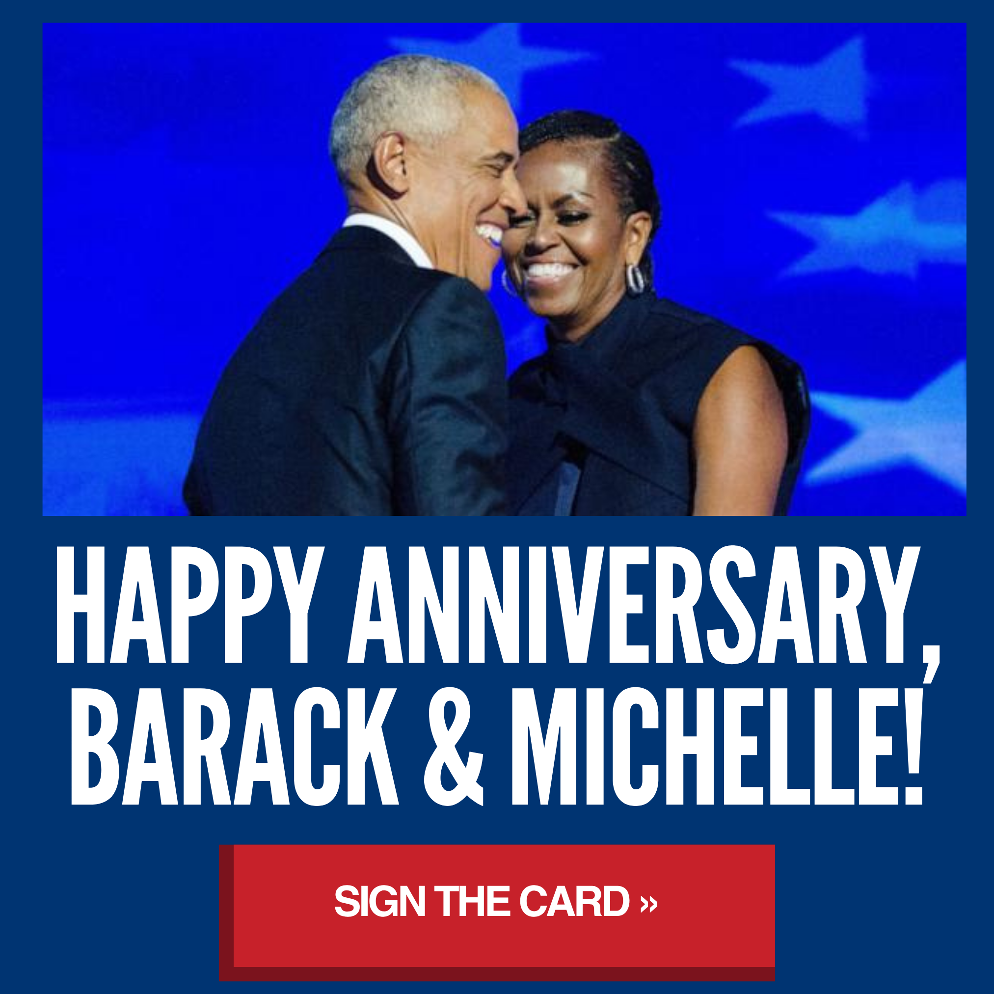 Happy Anniversary, Barack & Michelle - Sign the Card
