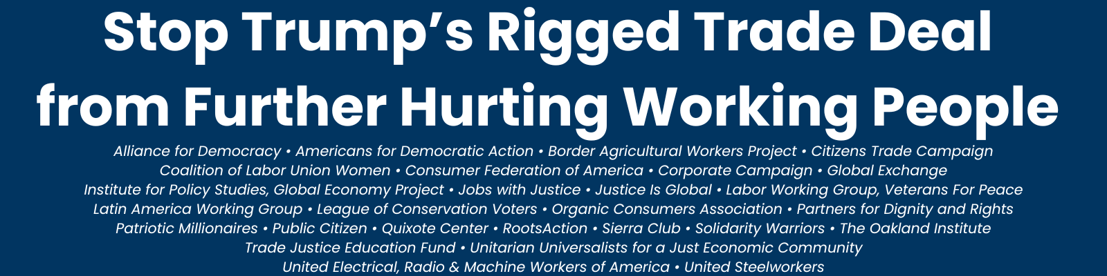 Trade Justice Education Fund