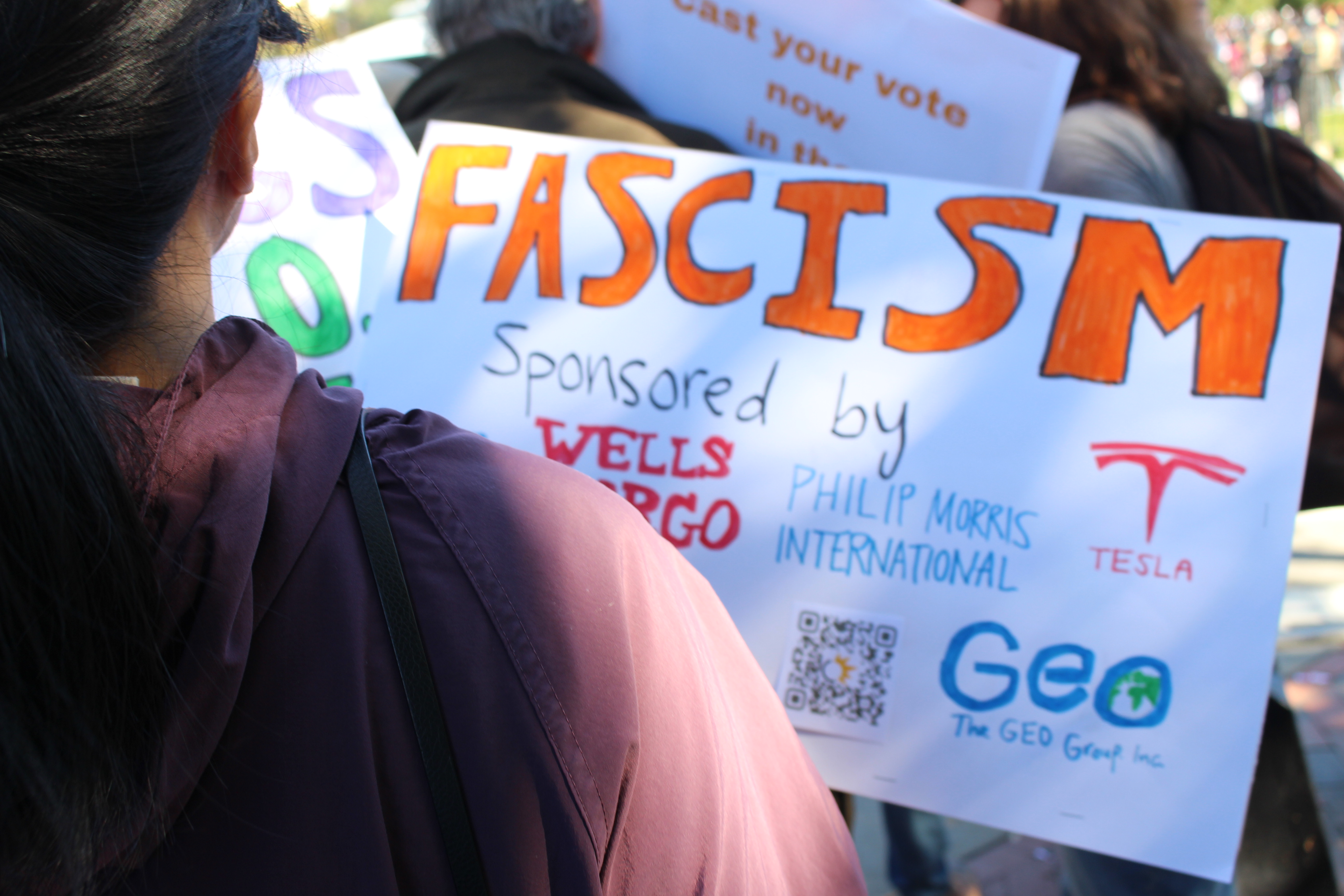 A list of corporate sponsors of fascism like Wells Fargo, Tesla, GEO Group