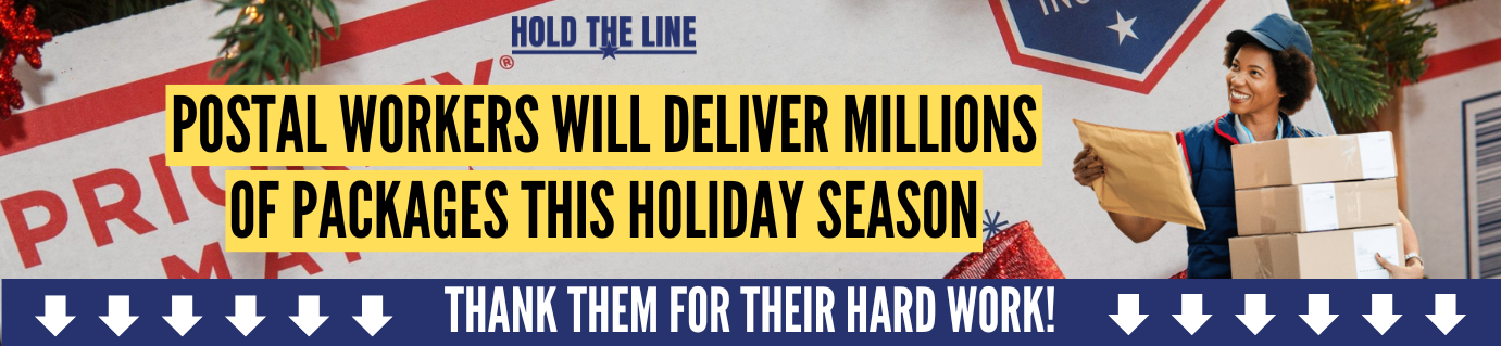 Sign to thank the Postal Workers for their hard work this year!