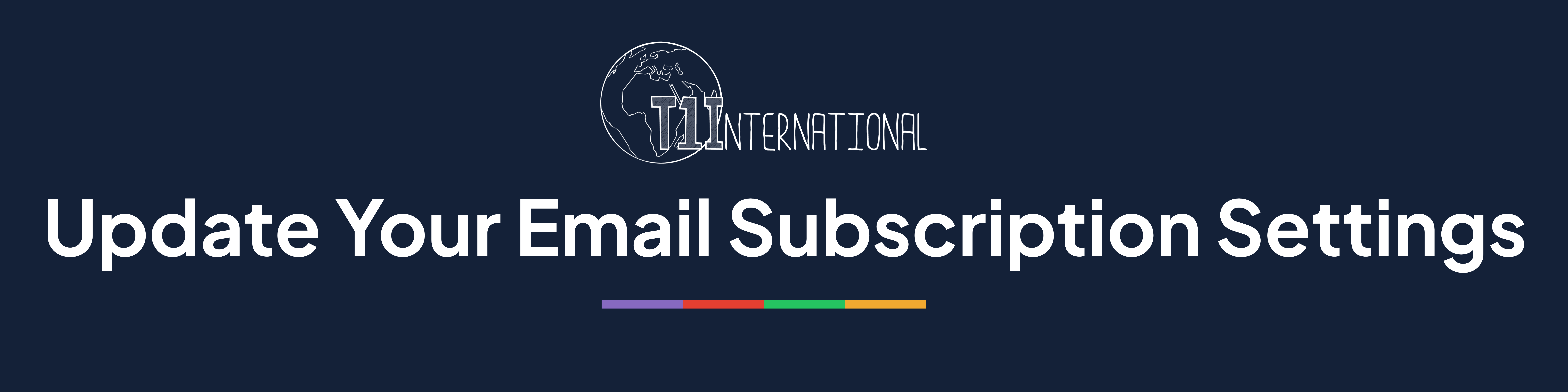 Update your email settings header